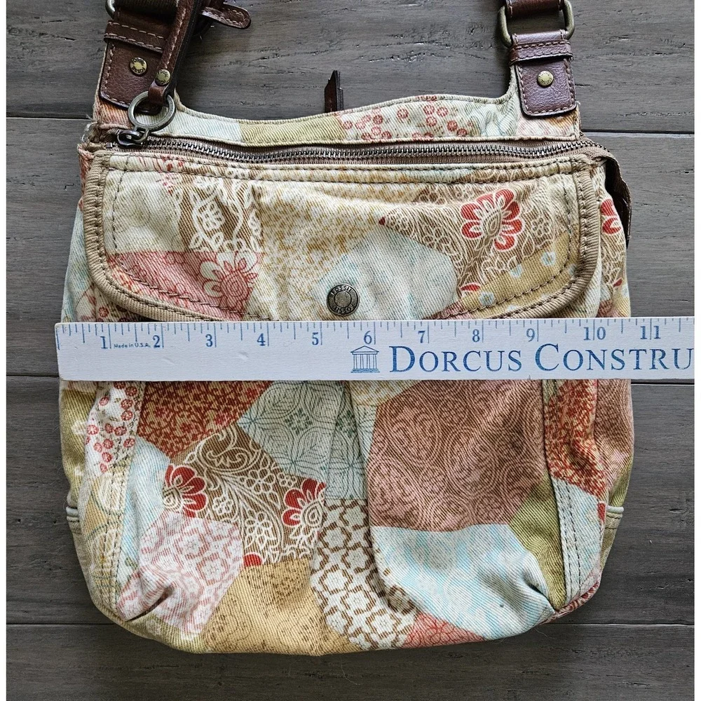 Vintage Fossil Purse Cloth Floral Patchwork Shoulder/Crossbody Bag - Picture 7 of 7